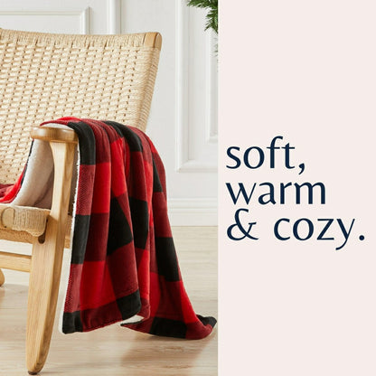 Velvet Plush Sherpa Luxury Bed Blanket - Kinsley Collection | Plow & Hearth