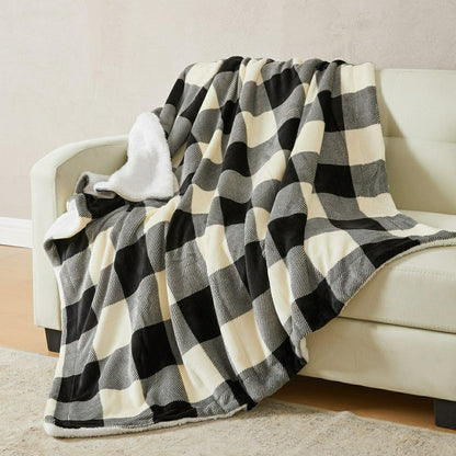 Velvet Plush Sherpa Luxury Bed Blanket - Kinsley Collection | Plow & Hearth