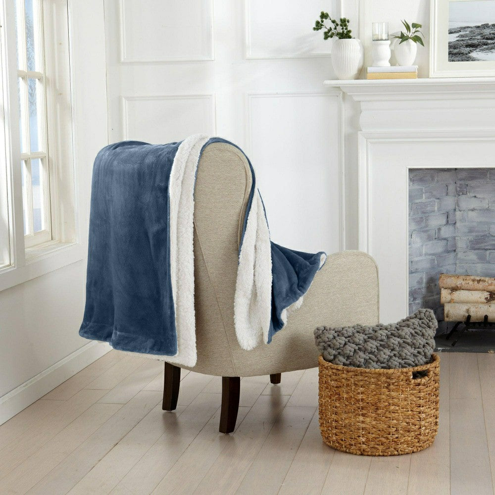 Velvet Plush Sherpa Luxury Bed Blanket - Kinsley Collection | Plow & Hearth
