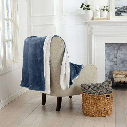 Velvet Plush Sherpa Luxury Bed Blanket - Kinsley Collection | Plow & Hearth