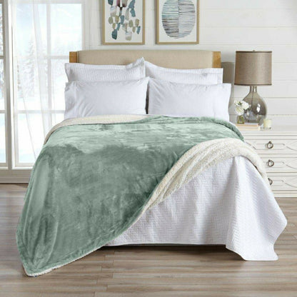 Velvet Plush Sherpa Luxury Bed Blanket - Kinsley Collection | Plow & Hearth