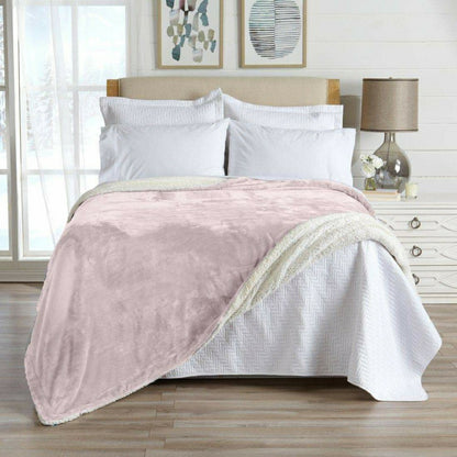Velvet Plush Sherpa Luxury Bed Blanket - Kinsley Collection | Plow & Hearth