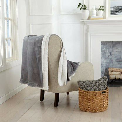 Velvet Plush Sherpa Luxury Bed Blanket - Kinsley Collection | Plow & Hearth