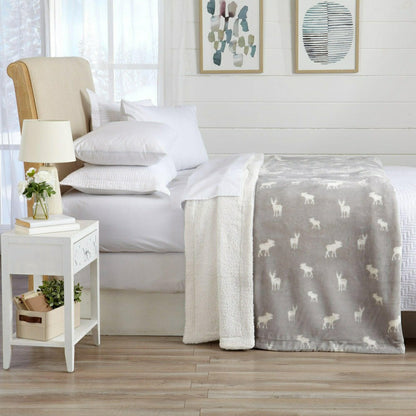 Velvet Plush Sherpa Luxury Bed Blanket - Kinsley Collection | Plow & Hearth