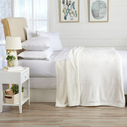 Velvet Plush Sherpa Luxury Bed Blanket - Kinsley Collection | Plow & Hearth