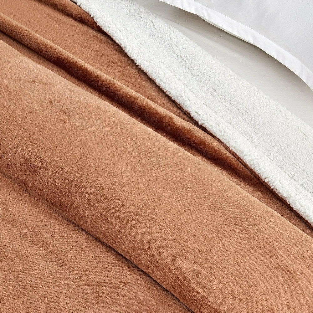 Velvet Plush Sherpa Luxury Bed Blanket - Kinsley Collection | Plow & Hearth