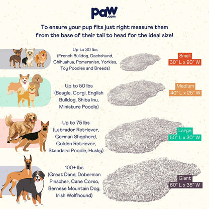 PupRug by Paw.com® Faux Fur Orthopedic Dog Bed - Curve Midnight Black | Plow & Hearth