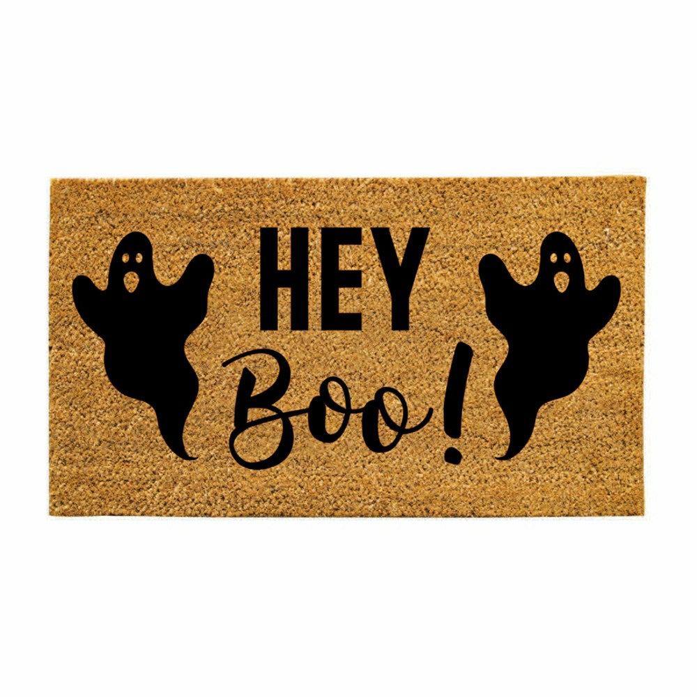 Hey Boo! Coir Doormat, 28"x16" | Plow & Hearth