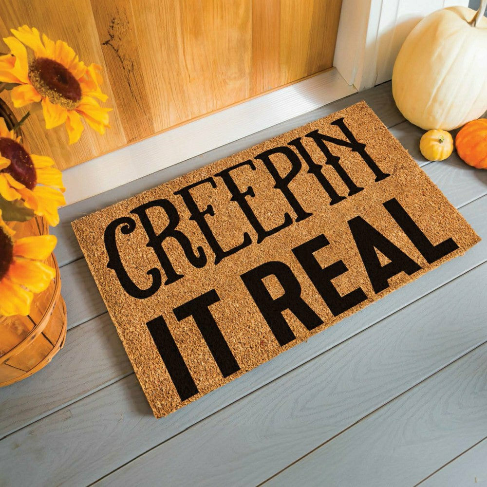 Creepin It Real Coir Doormat, 28"x16" | Plow & Hearth