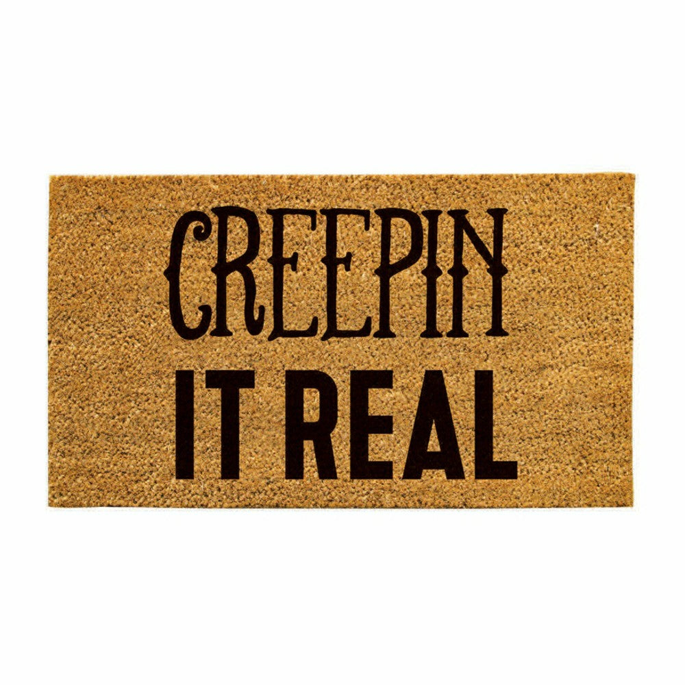 Creepin It Real Coir Doormat, 28"x16" | Plow & Hearth