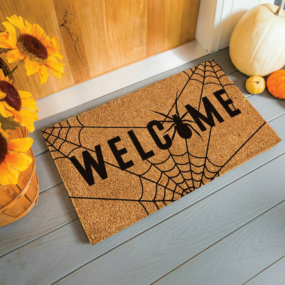 Spider Welcome Coir Doormat, 28"x16" | Plow & Hearth