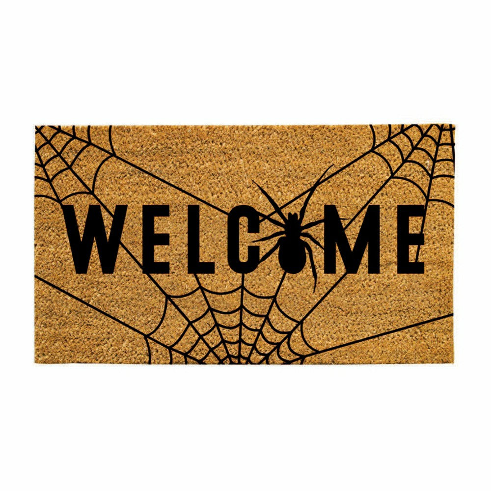 Spider Welcome Coir Doormat, 28"x16" | Plow & Hearth