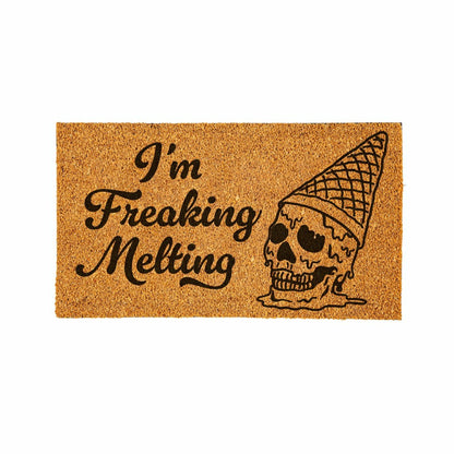 Summerween I'm Freaking Melting Coir Mat, 28"x16" | Plow & Hearth