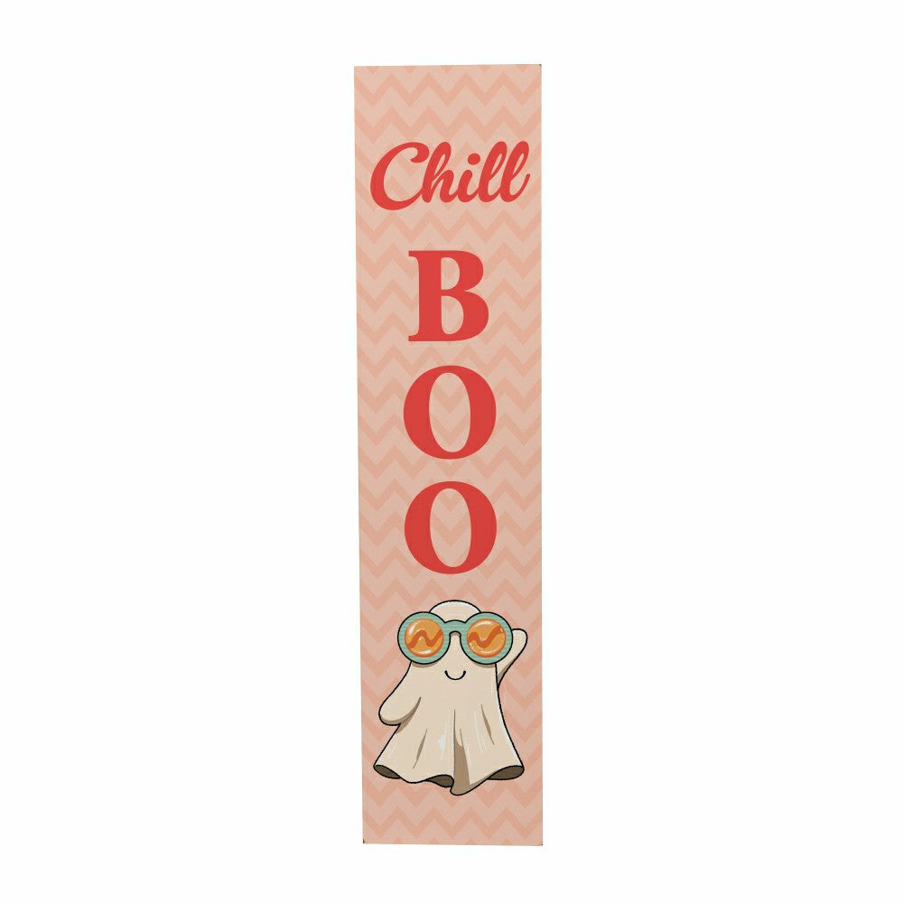 Summerween Porch Leaner, Ghostly "Chill Boo", 46"H | Plow & Hearth