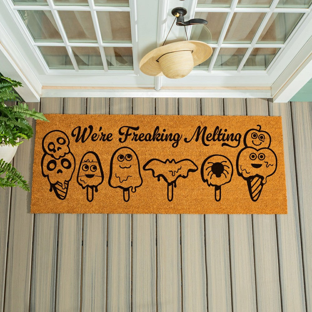 Summerween We're Freaking Coir Mat, 60"x24" | Plow & Hearth