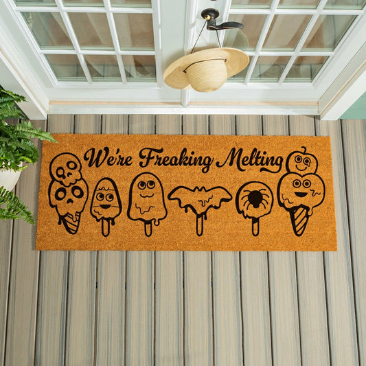 Summerween We're Freaking Coir Mat, 60"x24" | Plow & Hearth
