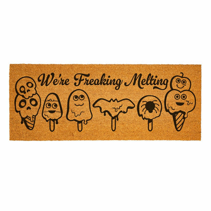 Summerween We're Freaking Coir Mat, 60"x24" | Plow & Hearth