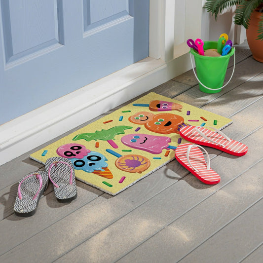 Summerween I Scream for Icecream PVC Mat, 28"x16” | Plow & Hearth