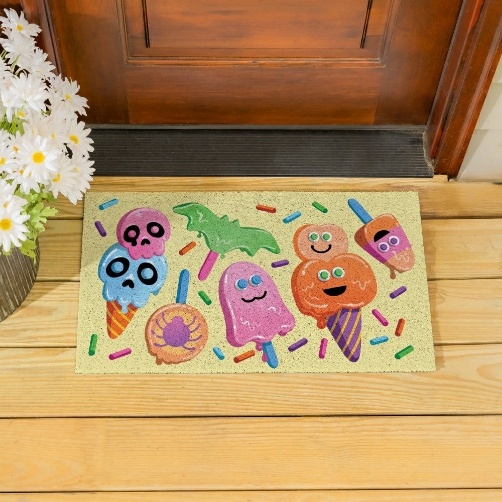 Summerween I Scream for Icecream PVC Mat, 28"x16” | Plow & Hearth