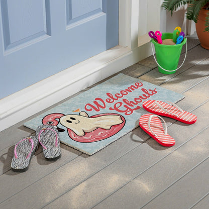 Summerween Welcome Ghouls PVC Mat, 28"x16” | Plow & Hearth