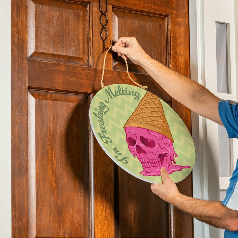 Summerween I'm Freakin' Melting, 18" Door Décor | Plow & Hearth