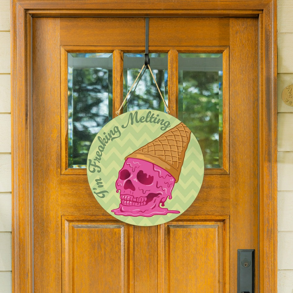Summerween I'm Freakin' Melting, 18" Door Décor | Plow & Hearth