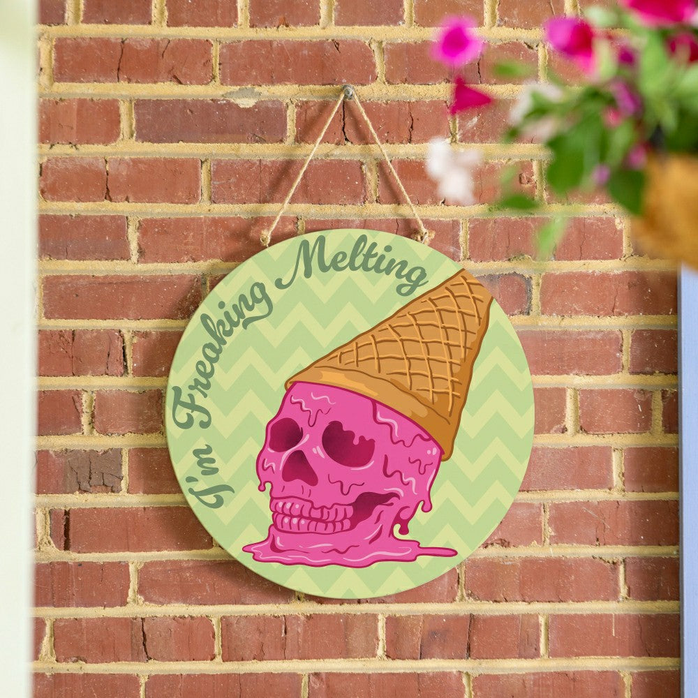 Summerween I'm Freakin' Melting, 18" Door Décor | Plow & Hearth