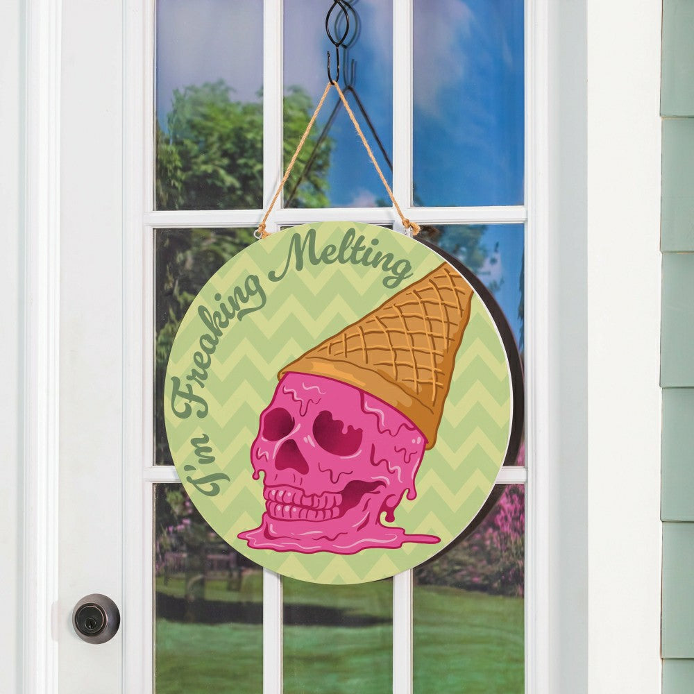 Summerween I'm Freakin' Melting, 18" Door Décor | Plow & Hearth