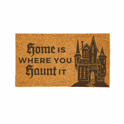 HALLOWEEN Coir Mat, "Home is WHERE YOU Haunt IT", 28"x16" | Plow & Hearth