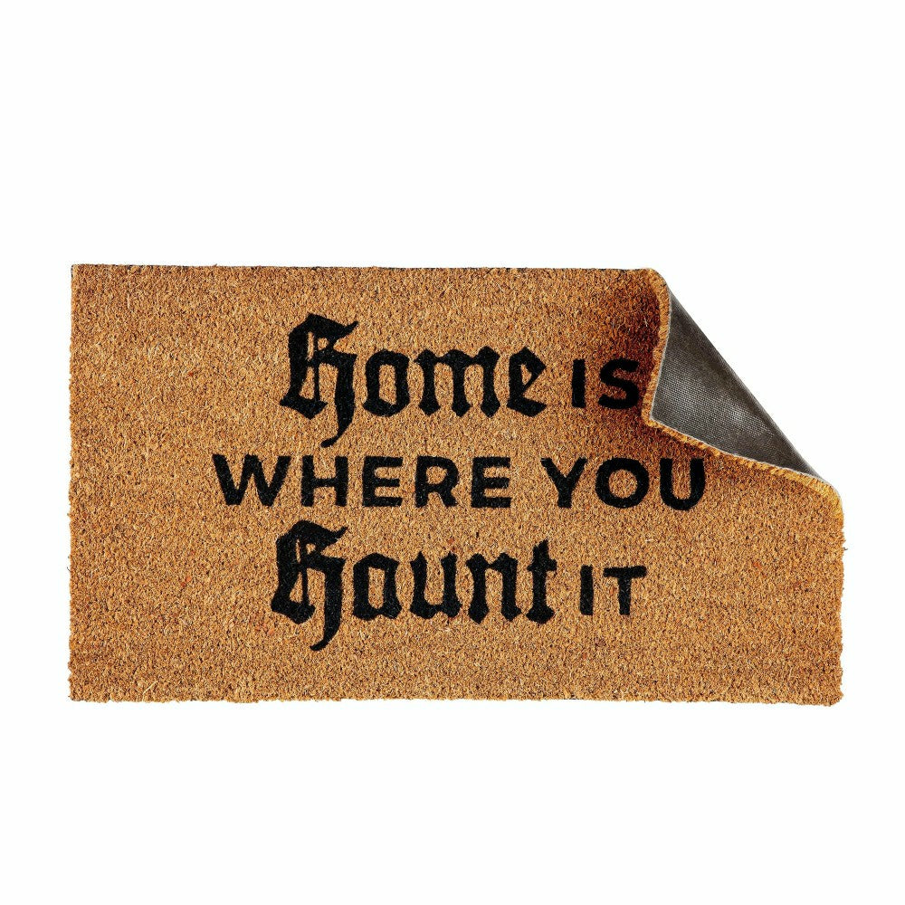 Halloween Greeting Coir Mat, Home Is Where You Haunt Is | Plow & Hearth
