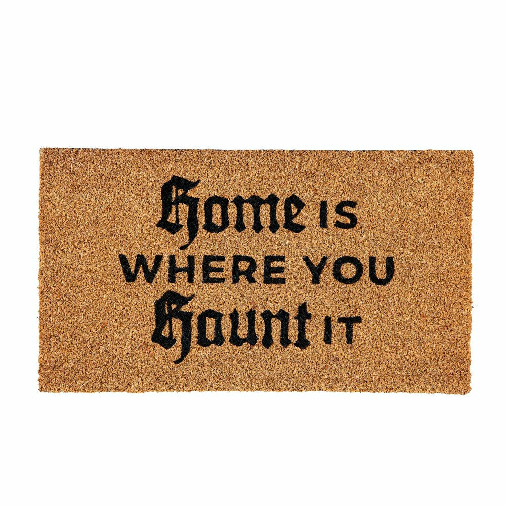 Halloween Greeting Coir Mat, Home Is Where You Haunt Is | Plow & Hearth