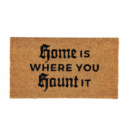 Halloween Greeting Coir Mat, Home Is Where You Haunt Is | Plow & Hearth