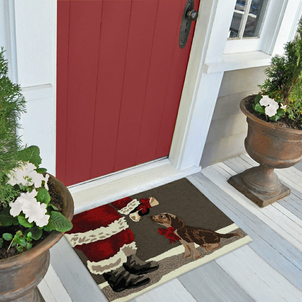 Indoor/Outdoor Hand-Hooked Good Dog Accent Rug, 20" x 30" | Plow & Hearth