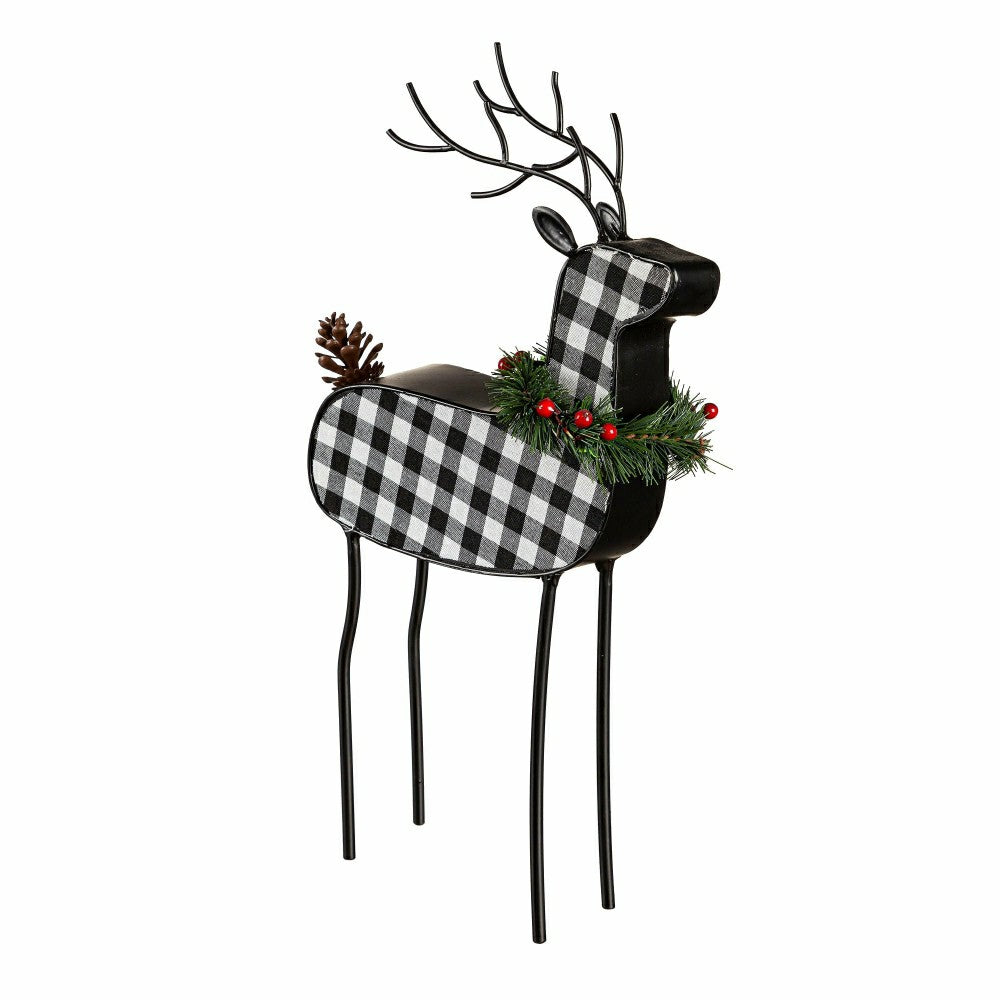 Checkered Deer Table Décor, Set of 3 | Plow & Hearth