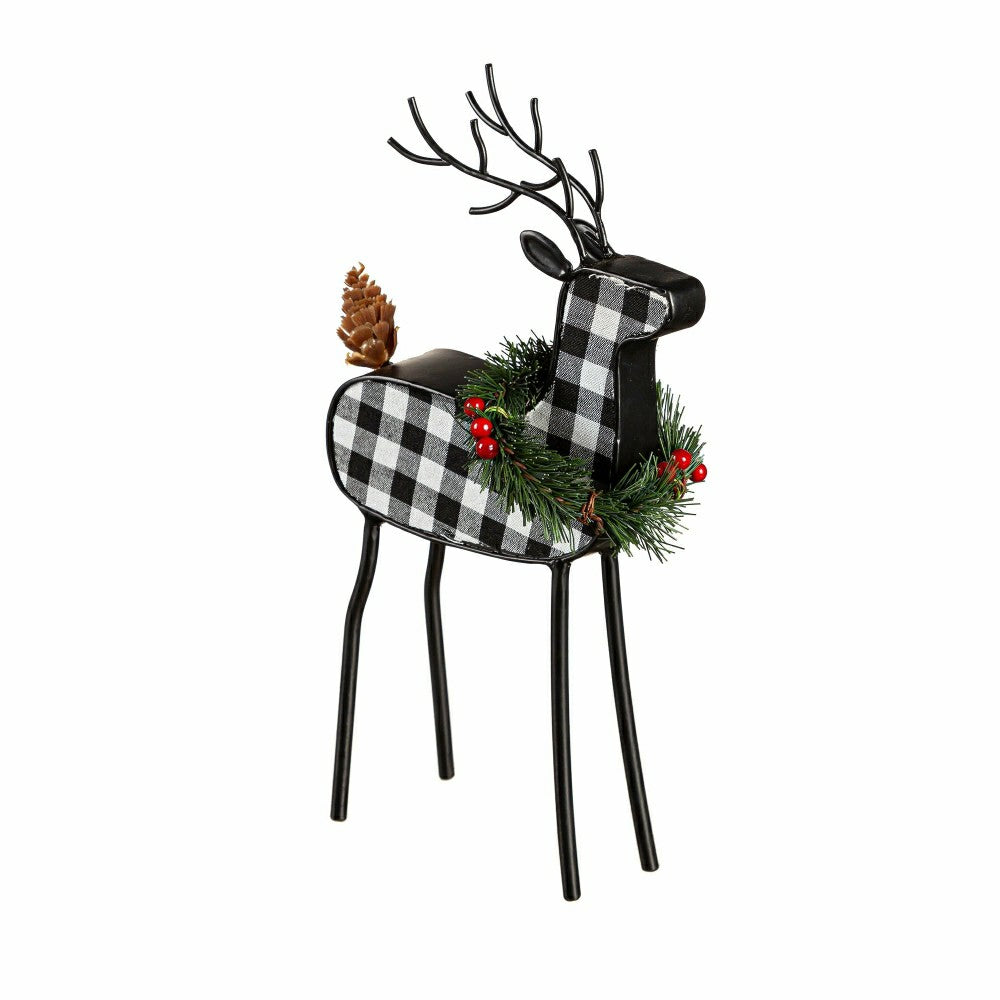 Checkered Deer Table Décor, Set of 3 | Plow & Hearth