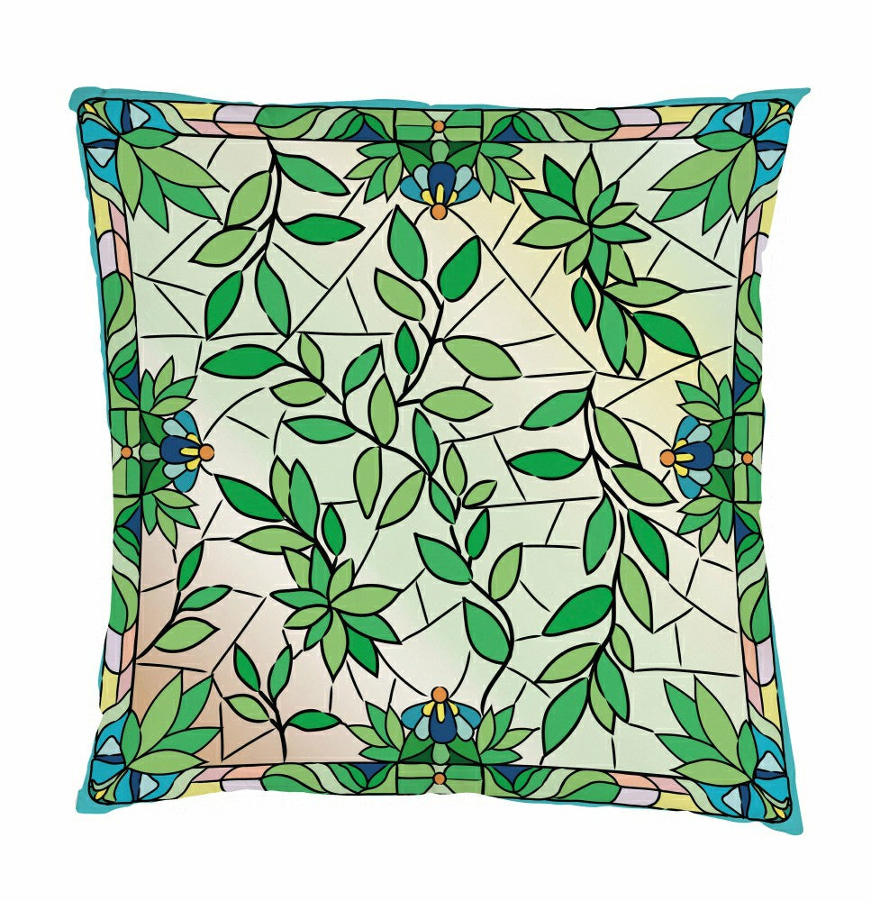 Stained Glass Songbirds Pillow Cover | Plow & Hearth