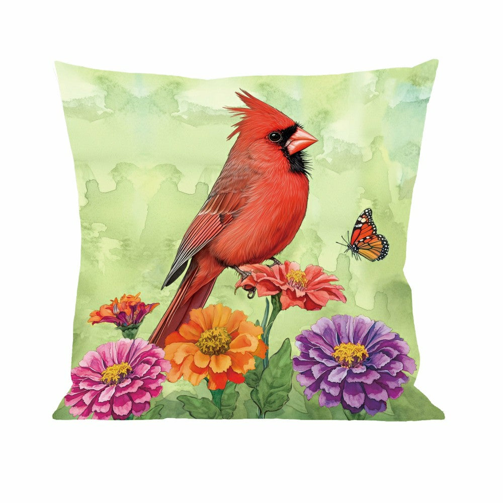 Spring Cardinal Time Pillow Cover | Plow & Hearth