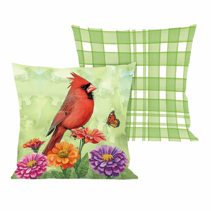 Spring Cardinal Time Pillow Cover | Plow & Hearth