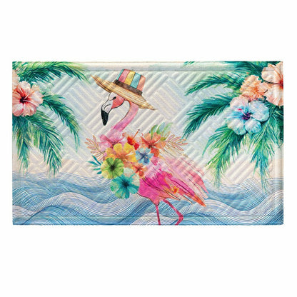 Palm Beach Flamingo Vacation Embossed Mat | Plow & Hearth