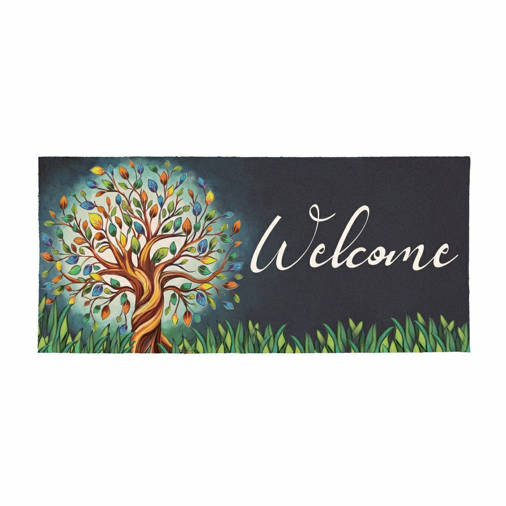 22X10” FLOCKED COIRSASSAFRAS MAT | Plow & Hearth