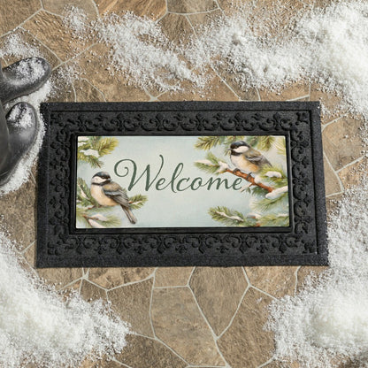 Flocked Coir Sassafras Switch Mat, 22"x10" | Plow & Hearth