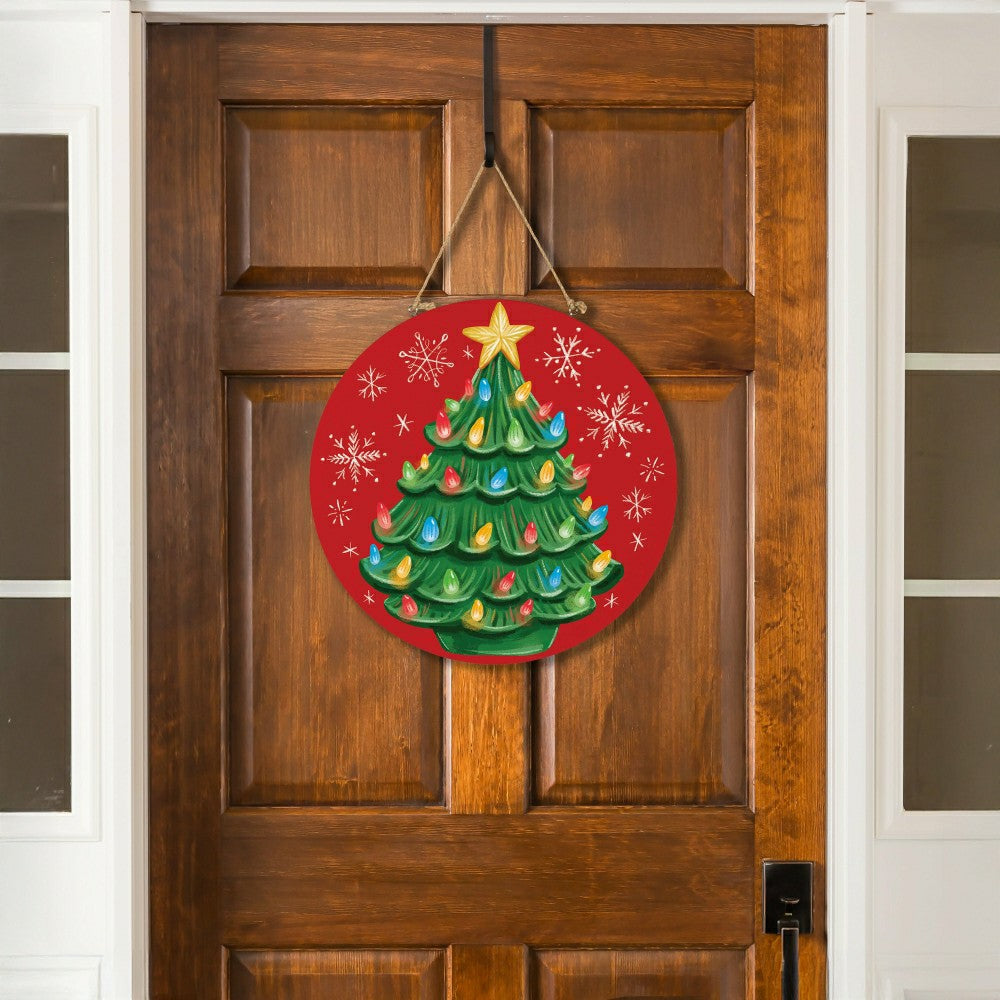 Christmas tree Door Décor,18" | Plow & Hearth
