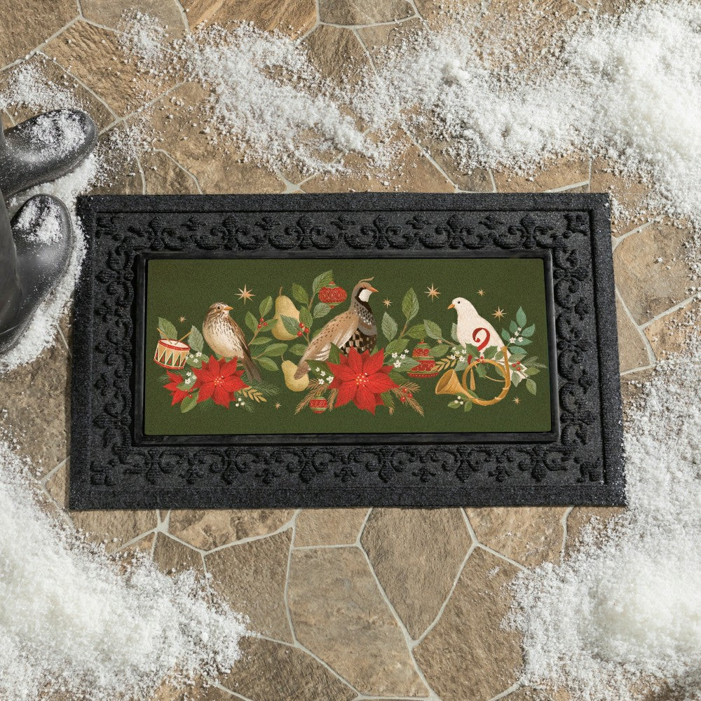 Flocked Coir Sassafras Switch Mat, ,Partridge,Bird,Goose,22"x10" | Plow & Hearth
