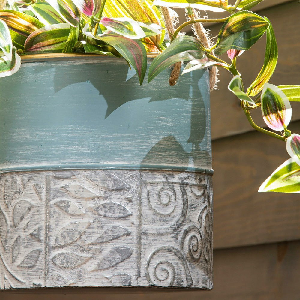 Painted Metal Hanging Planters, Set of 3 | Plow & Hearth