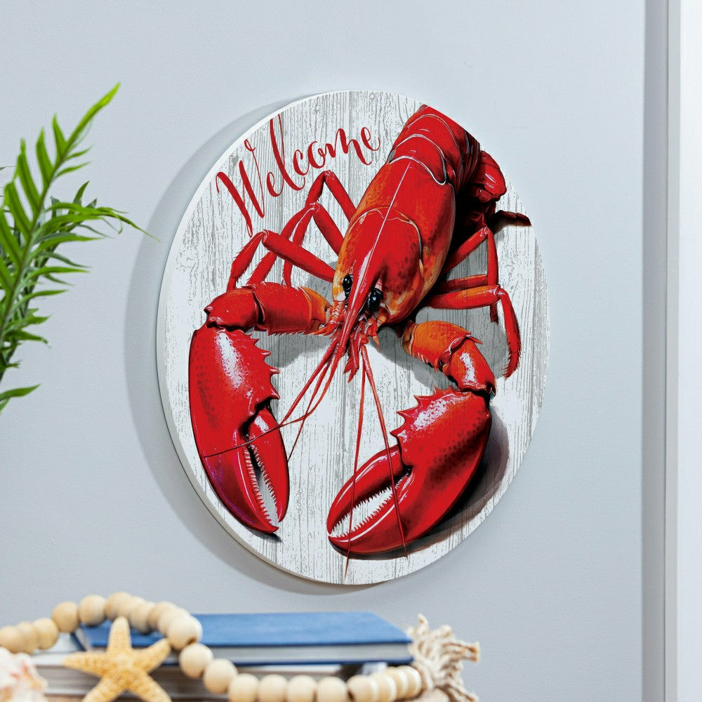 Coastal Door Décor Welcome Lobster 18" | Plow & Hearth