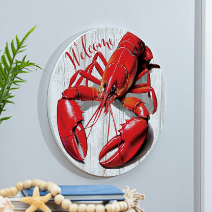 Coastal Door Décor Welcome Lobster 18" | Plow & Hearth