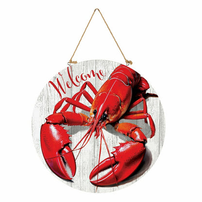 Coastal Door Décor Welcome Lobster 18" | Plow & Hearth