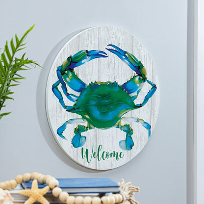Coastal Door Décor Welcome Crab 18" | Plow & Hearth