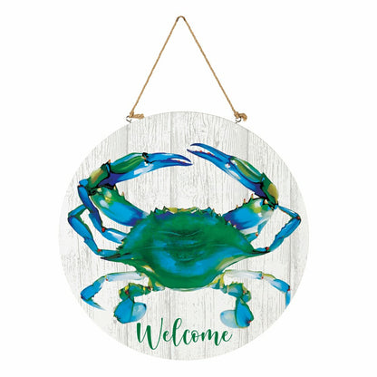 Coastal Door Décor Welcome Crab 18" | Plow & Hearth