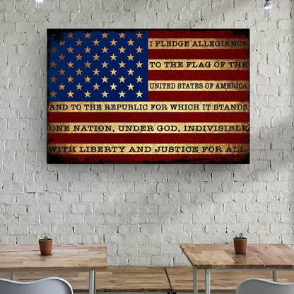I Pledge Allegiance To The Flag Of USA Sign | Plow & Hearth